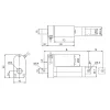 מנוע לינארי DC 12V, דגם LD , תנועה 200mm, 50kgf, 1.5cm/s