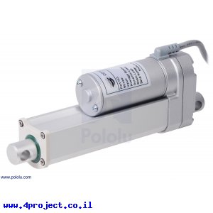 מנוע לינארי DC 12V, דגם MD , תנועה 100mm, 100kgf, 1.5cm/s