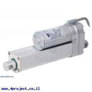 מנוע לינארי DC 12V, דגם MD , תנועה 100mm, 100kgf, 1.5cm/s