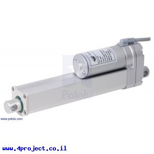 מנוע לינארי DC 12V, דגם MD , תנועה 150mm, 100kgf, 1.5cm/s