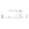 מנוע לינארי DC 12V, דגם MD , תנועה 200mm, 100kgf, 1.5cm/s