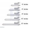 מנוע לינארי DC 12V, דגם MD , תנועה 200mm, 100kgf, 1.5cm/s