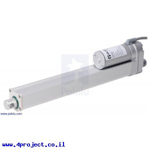 מנוע לינארי DC 12V, דגם MD , תנועה 250mm, 100kgf, 1.5cm/s