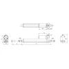 מנוע לינארי DC 12V, דגם MD , תנועה 300mm, 100kgf, 1.5cm/s
