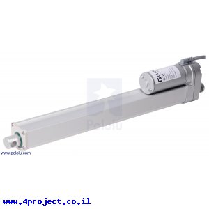 מנוע לינארי DC 12V, דגם MD , תנועה 300mm, 100kgf, 1.5cm/s