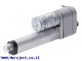 תמונה של מוצר מנוע לינארי DC 12V, דגם LD , תנועה 100mm, 25kgf, 2.8cm/s - משוב
