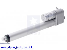 תמונה של מוצר מנוע לינארי DC 12V, דגם LD , תנועה 250mm, 25kgf, 2.8cm/s - משוב