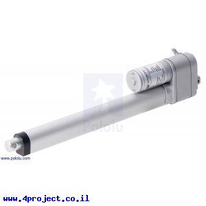 מנוע לינארי DC 12V, דגם LD , תנועה 250mm, 25kgf, 2.8cm/s - משוב
