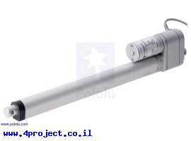 תמונה של מוצר מנוע לינארי DC 12V, דגם LD , תנועה 300mm, 25kgf, 2.8cm/s - משוב