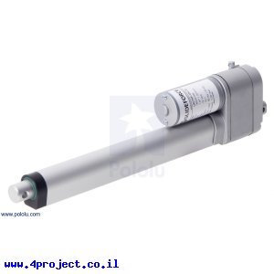 מנוע לינארי DC 12V, דגם LD , תנועה 200mm, 50kgf, 1.5cm/s - משוב