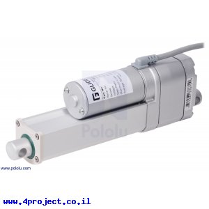 מנוע לינארי DC 12V, דגם MD , תנועה 100mm, 100kgf, 1.5cm/s - משוב