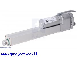 תמונה של מוצר מנוע לינארי DC 12V, דגם MD , תנועה 200mm, 100kgf, 1.5cm/s - משוב