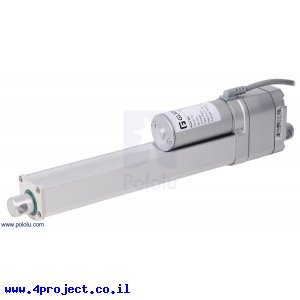 מנוע לינארי DC 12V, דגם MD , תנועה 200mm, 100kgf, 1.5cm/s - משוב