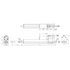 מנוע לינארי DC 12V, דגם MD , תנועה 250mm, 100kgf, 1.5cm/s - משוב