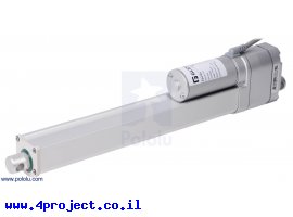 תמונה של מוצר מנוע לינארי DC 12V, דגם MD , תנועה 250mm, 100kgf, 1.5cm/s - משוב