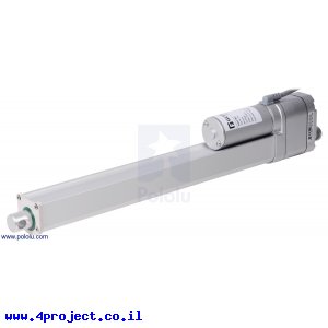 מנוע לינארי DC 12V, דגם MD , תנועה 300mm, 100kgf, 1.5cm/s - משוב