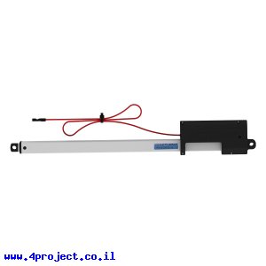 מנוע לינארי DC 12V, דגם LD , תנועה 200mm, 5kgf, 4.6cm/s