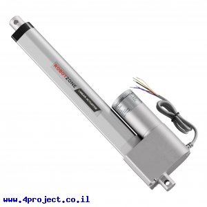 מנוע לינארי DC 12V, דגם HD , תנועה 200mm, 15kgf, 4.3cm/s - משוב
