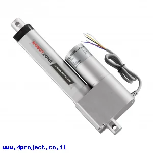 מנוע לינארי DC 12V, דגם HD , תנועה 100mm, 15kgf, 4.3cm/s - משוב