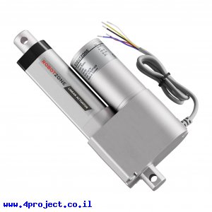 מנוע לינארי DC 12V, דגם HD , תנועה 50mm, 15kgf, 4.3cm/s - משוב