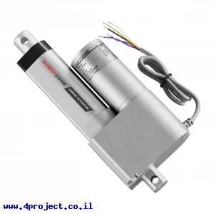 מנוע לינארי DC 12V, דגם HD , תנועה 50mm, 15kgf, 4.3cm/s - משוב