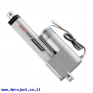 מנוע לינארי DC 12V, דגם HD , תנועה 100mm, 50.8kgf, 1.5cm/s - משוב