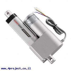 מנוע לינארי DC 12V, דגם HD , תנועה 50mm, 50.8kgf, 1.5cm/s - משוב
