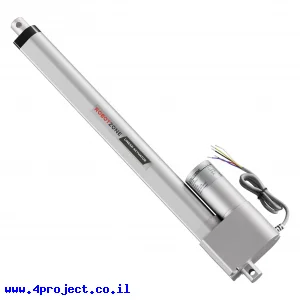 מנוע לינארי DC 12V, דגם HD , תנועה 300mm, 102kgf, 0.76cm/s - משוב