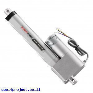 מנוע לינארי DC 12V, דגם HD , תנועה 150mm, 102kgf, 0.76cm/s - משוב