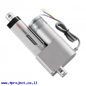 מנוע לינארי DC 12V, דגם HD , תנועה 50mm, 102kgf, 0.76cm/s - משוב