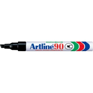 טוש לא מחיק 90 Artline (ארטליין) ראש שטוח - חום