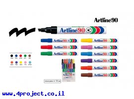תמונה של מוצר טוש לא מחיק 90 Artline (ארטליין) - ערכה של 12 יחידות בצבעים שונים