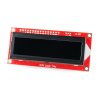 LCD טקסט 16x2, כתב RGB על רקע שחור, 3.3V, ממשק טורי