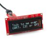 LCD טקסט 16x2, כתב RGB על רקע שחור, 3.3V, ממשק טורי