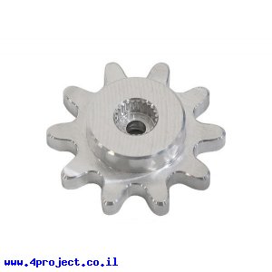 גלגל שיניים לשרשרת 0.250", ציר 3F-25T, אלומיניום - 10 שיניים