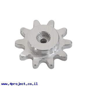 גלגל שיניים לשרשרת 0.250", ציר 3F-25T, אלומיניום - 10 שיניים