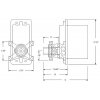 מחזיק מנוע ServoBlock™ למנועי סרוו בגודל 1/4 עם ציר C1-24T - ציר ישר