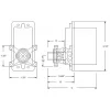 מחזיק מנוע ServoBlock™ למנועי סרוו בגודל 1/4 עם ציר C1-24T - ציר ישר