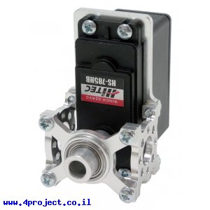 מחזיק מנוע ServoBlock™ למנועי סרוו בגודל 1/4 עם ציר C1-24T - ציר ישר