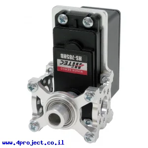 מחזיק מנוע ServoBlock™ למנועי סרוו בגודל 1/4 עם ציר C1-24T - ציר ישר
