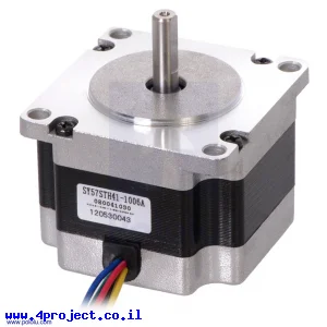 מנוע צעד 200 צעדים, NEMA 23, 5.7V/1A