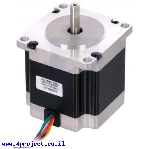 מנוע צעד 200 צעדים, NEMA 23, 3.6V/2A