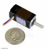 מנוע צעד 200 צעדים, 14x30 מ"מ, 6.3V/0.3A - ציר אחד