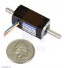מנוע צעד 200 צעדים, 14x30 מ"מ, 6.3V/0.3A - ציר כפול