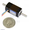 מנוע צעד 200 צעדים, 14x30 מ"מ, 6.3V/0.3A - ציר כפול