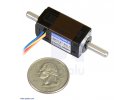 תמונה של מוצר מנוע צעד 200 צעדים, 14x30 מ"מ, 6.3V/0.3A - ציר כפול