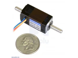 תמונה של מוצר מנוע צעד 200 צעדים, 14x30 מ"מ, 6.3V/0.3A - ציר כפול