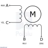 מנוע צעד שטוח, 200 צעדים, 50x16 מ"מ, 5.9V/1A