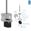 מצמד קשיח למנוע סרוו ציר 3F - ציר 1/4" (6.35 מ"מ) מתהדק