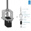 מצמד קשיח למנוע סרוו ציר 3F - ציר 1/4" (6.35 מ"מ) מתהדק